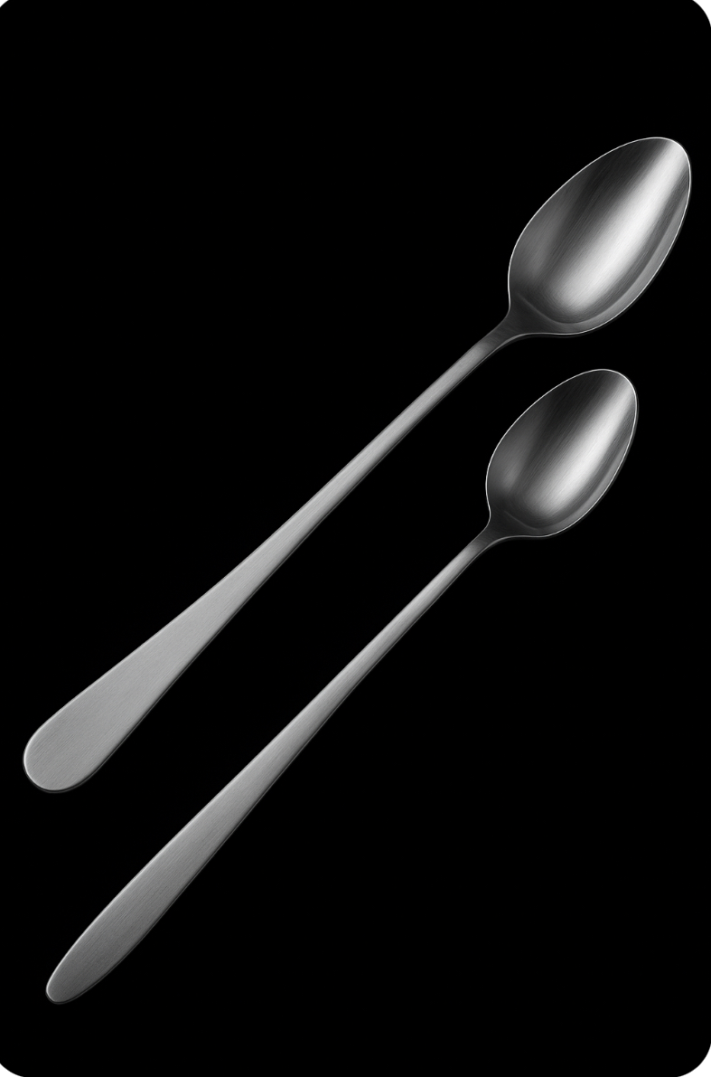 Mietbesteck Löffel für Latte Macchiato/ Longdrinklöffel Gourmet