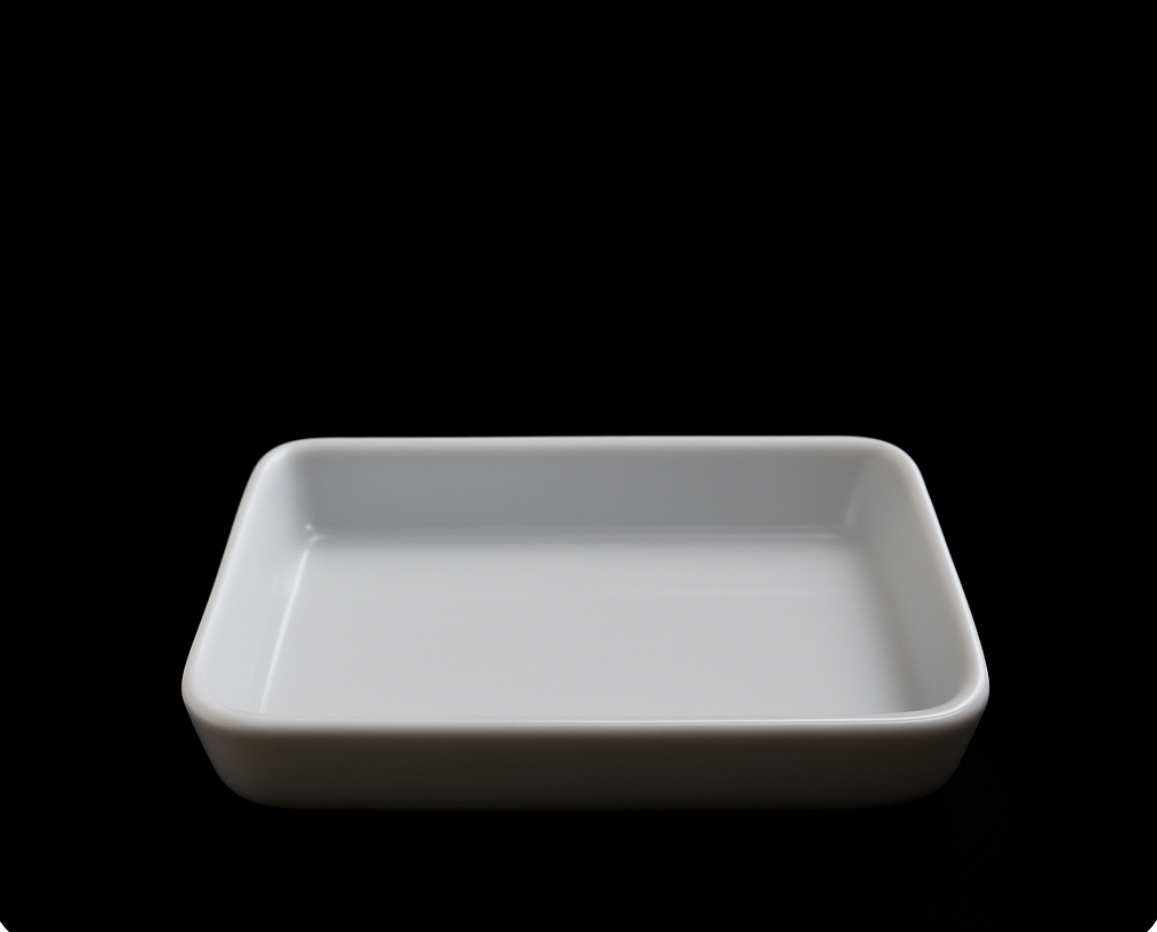 Mietgeschirr Teller eckig mini für Fingerfood/ Dessert