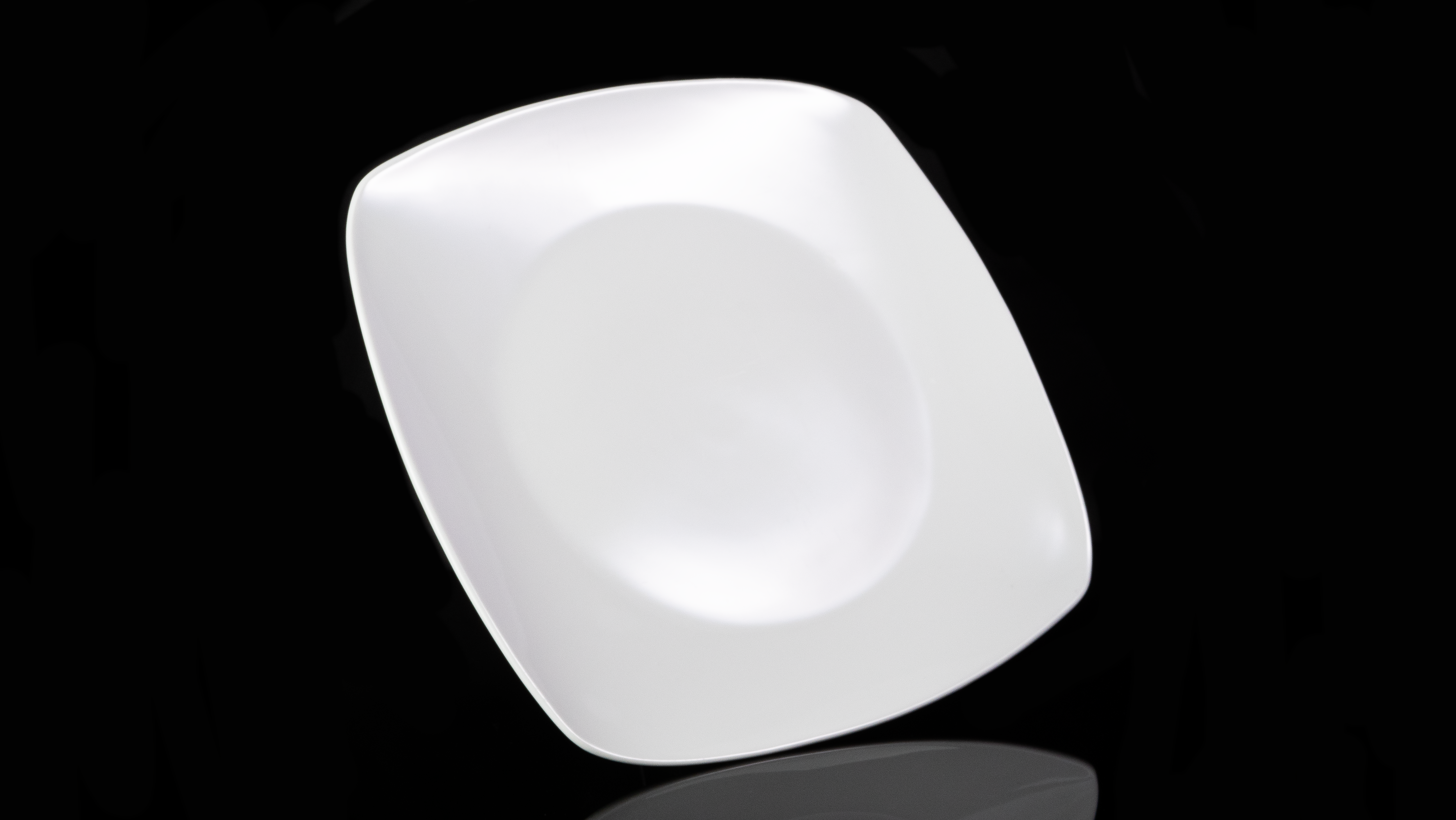 Mietgeschirr Teller eckig, 20 cm ( Kuchenteller)