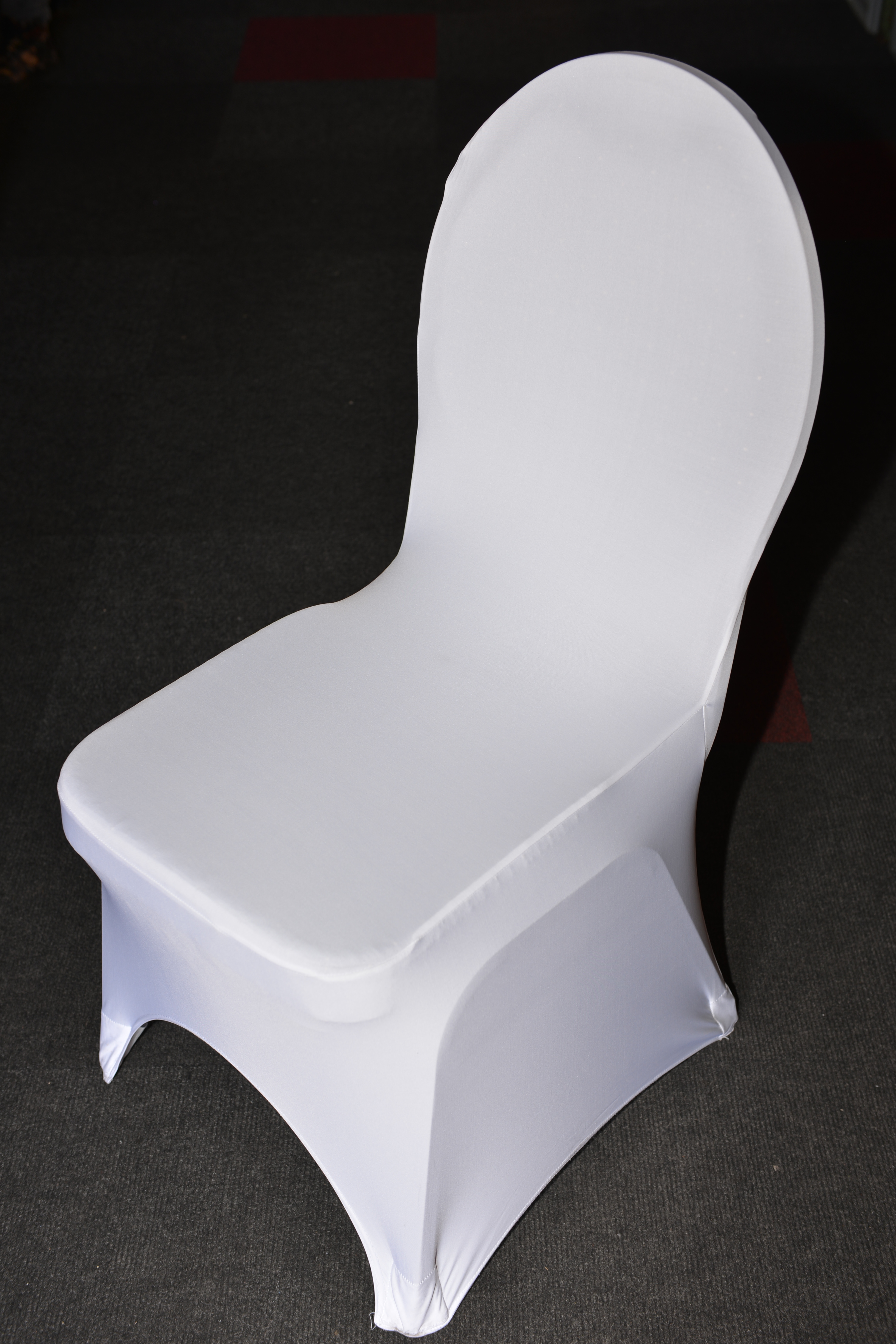 Stretchhusse weiß für Bankettstuhl, Innenbereich