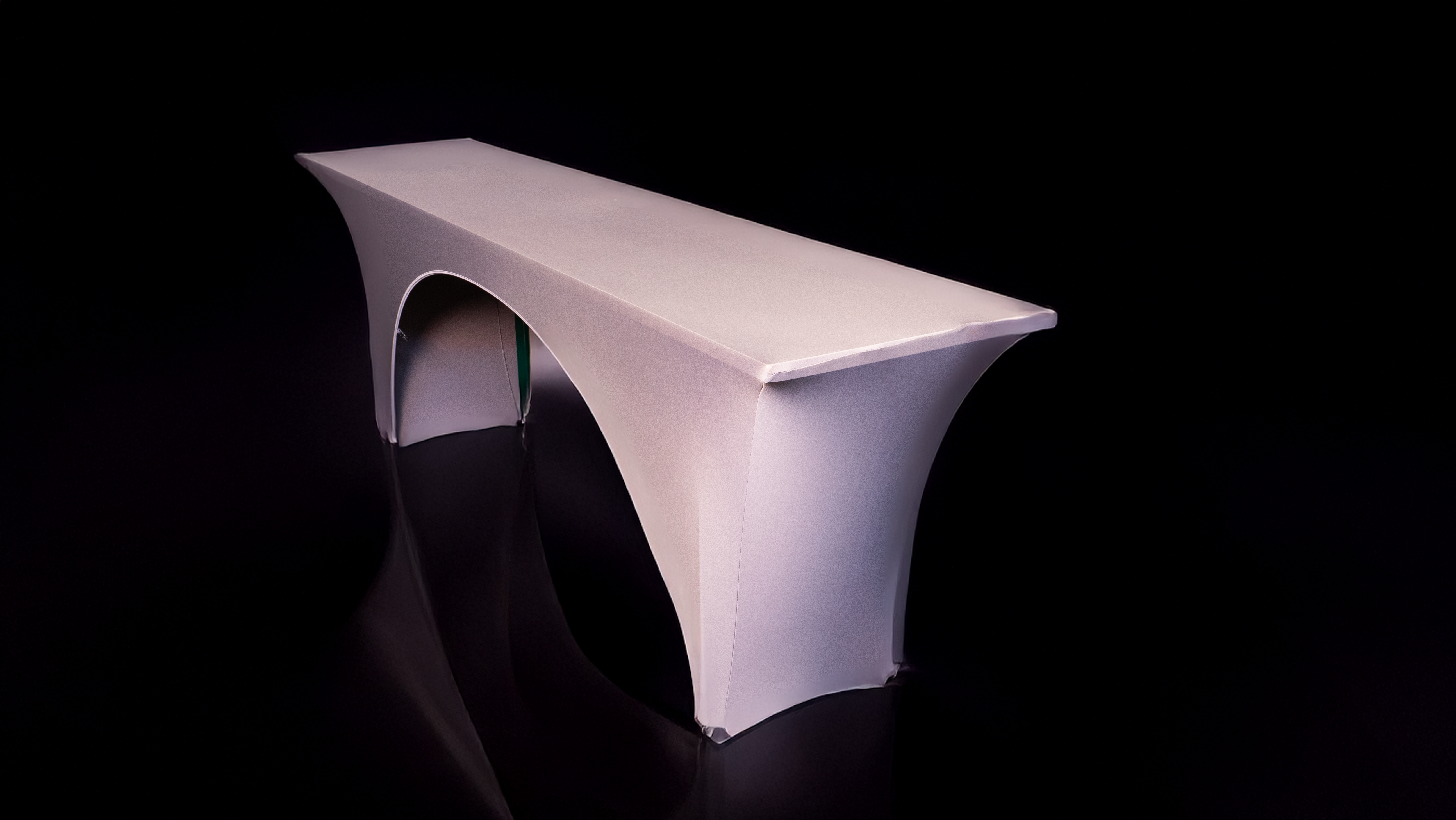 Stretchhusse Biertisch grau  (220x50cm) 